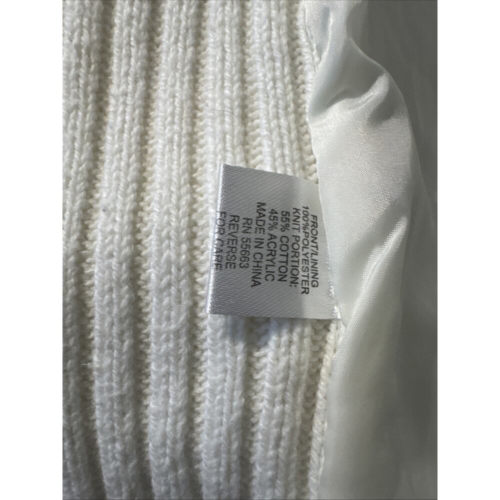 For Cynthia Women's Size XL Winter White Puffer Jacket Cardigan Long Sleeve - Picture 11 of 14
